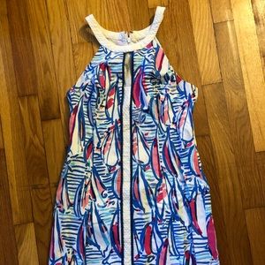 Lilly Pulitzer shift dress. Slight browning on inside of collar as pictured